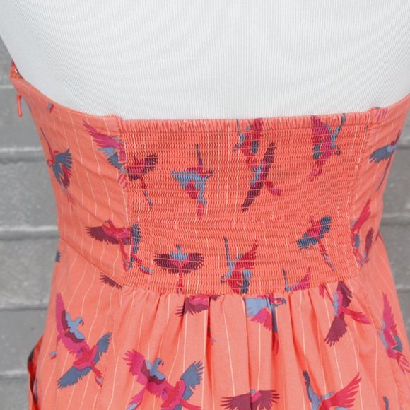 Free People Sunshine of Your Love Strapless Parrot Print Dress 6 - Picture 9 of 15